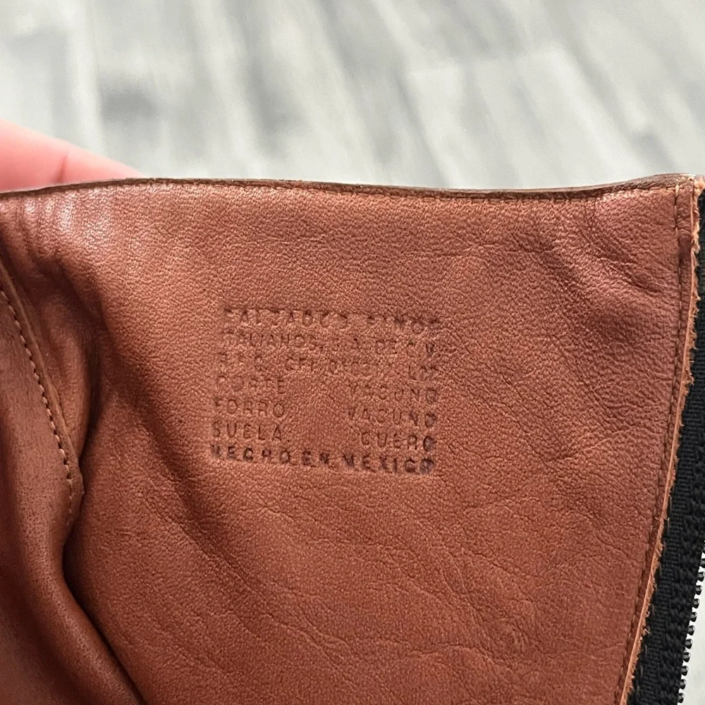 FRANCO CUADRA Belmont Black and Brown Leather Riding Boots Sz 24 MX / 7 US - Picture 9 of 10